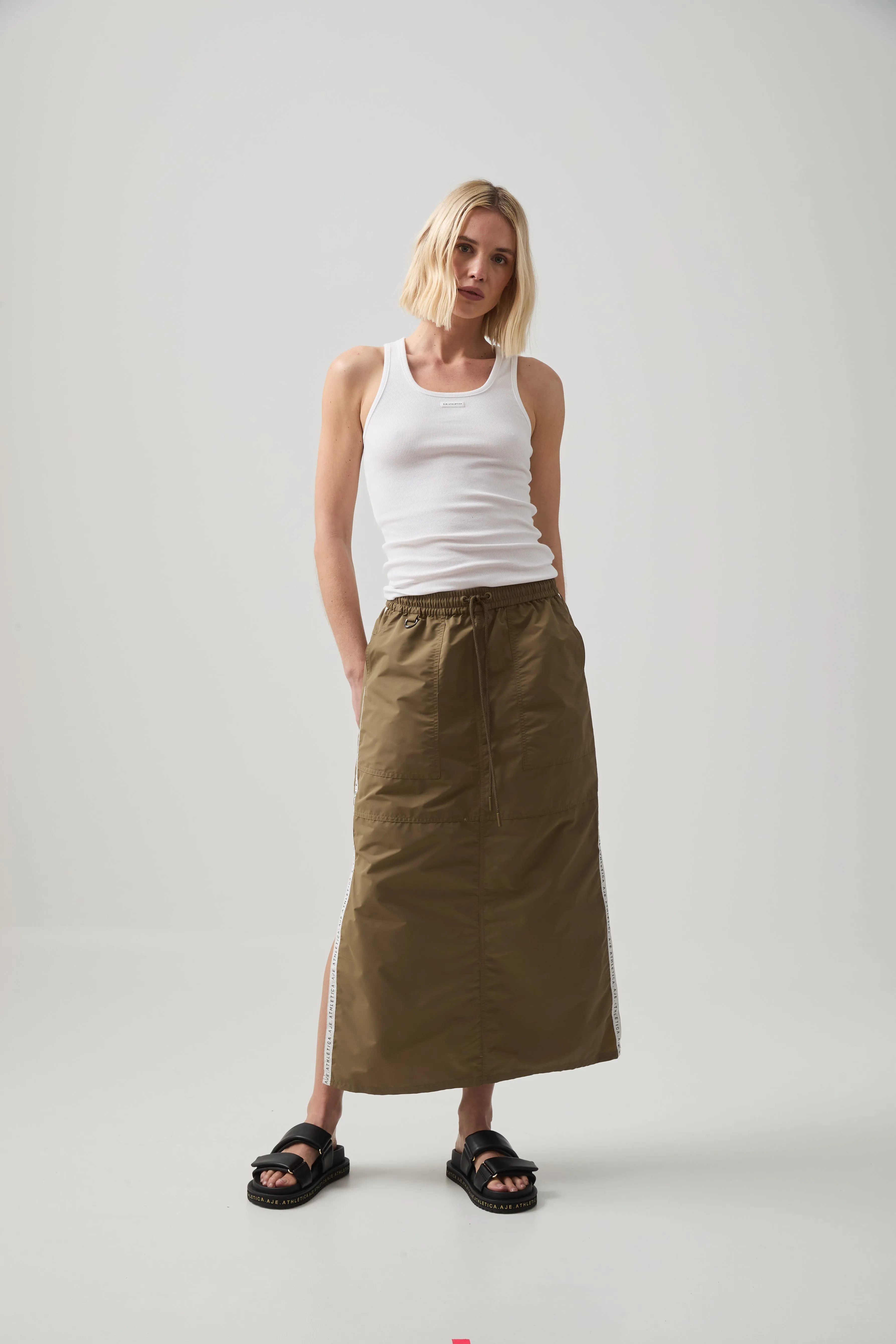 Logo Tape Spray Midi Skirt 647 sold by Aje product image thumbnail 3