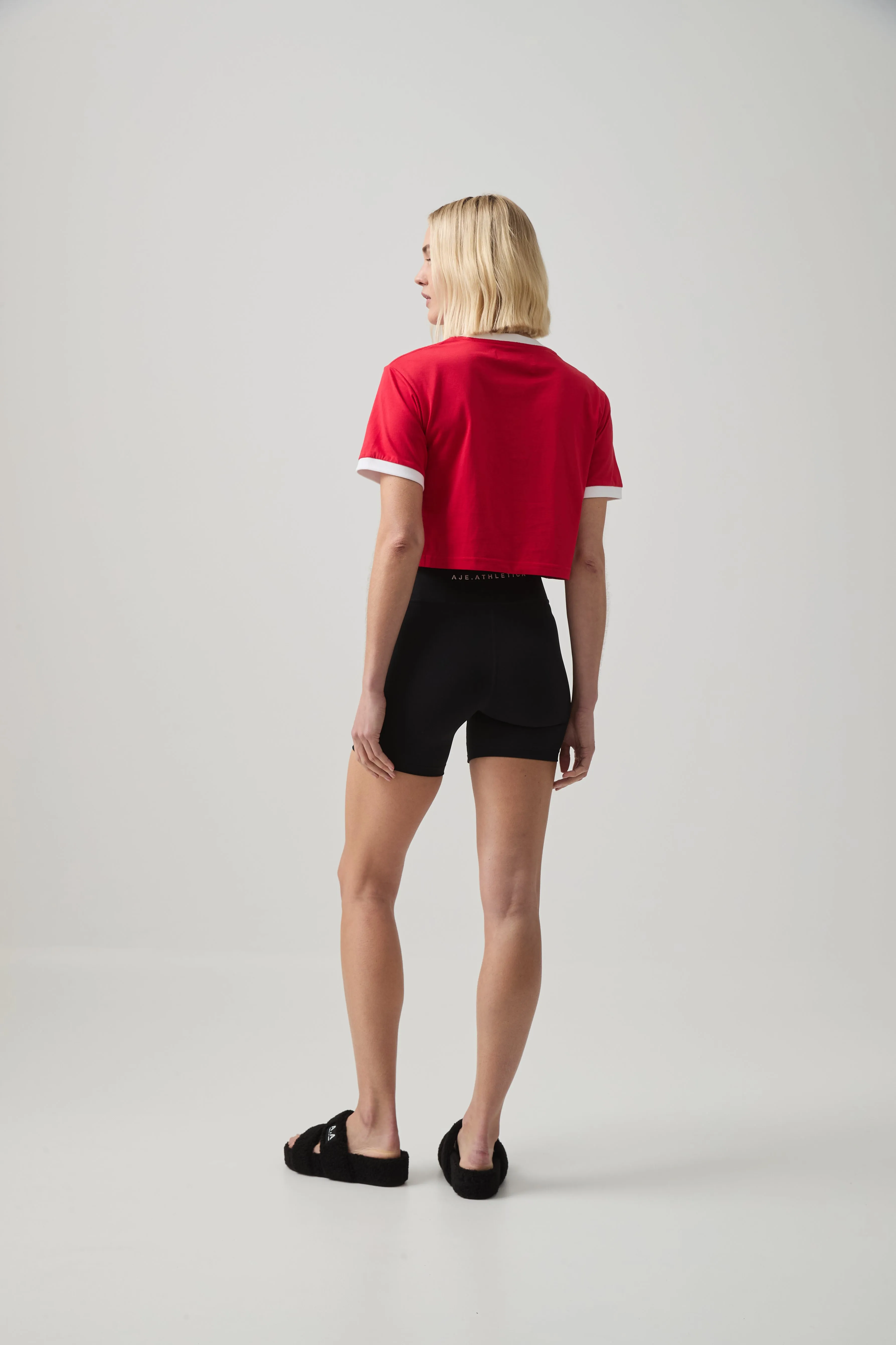 Cropped Contrast Logo Tee 105 sold by Aje product image thumbnail 5