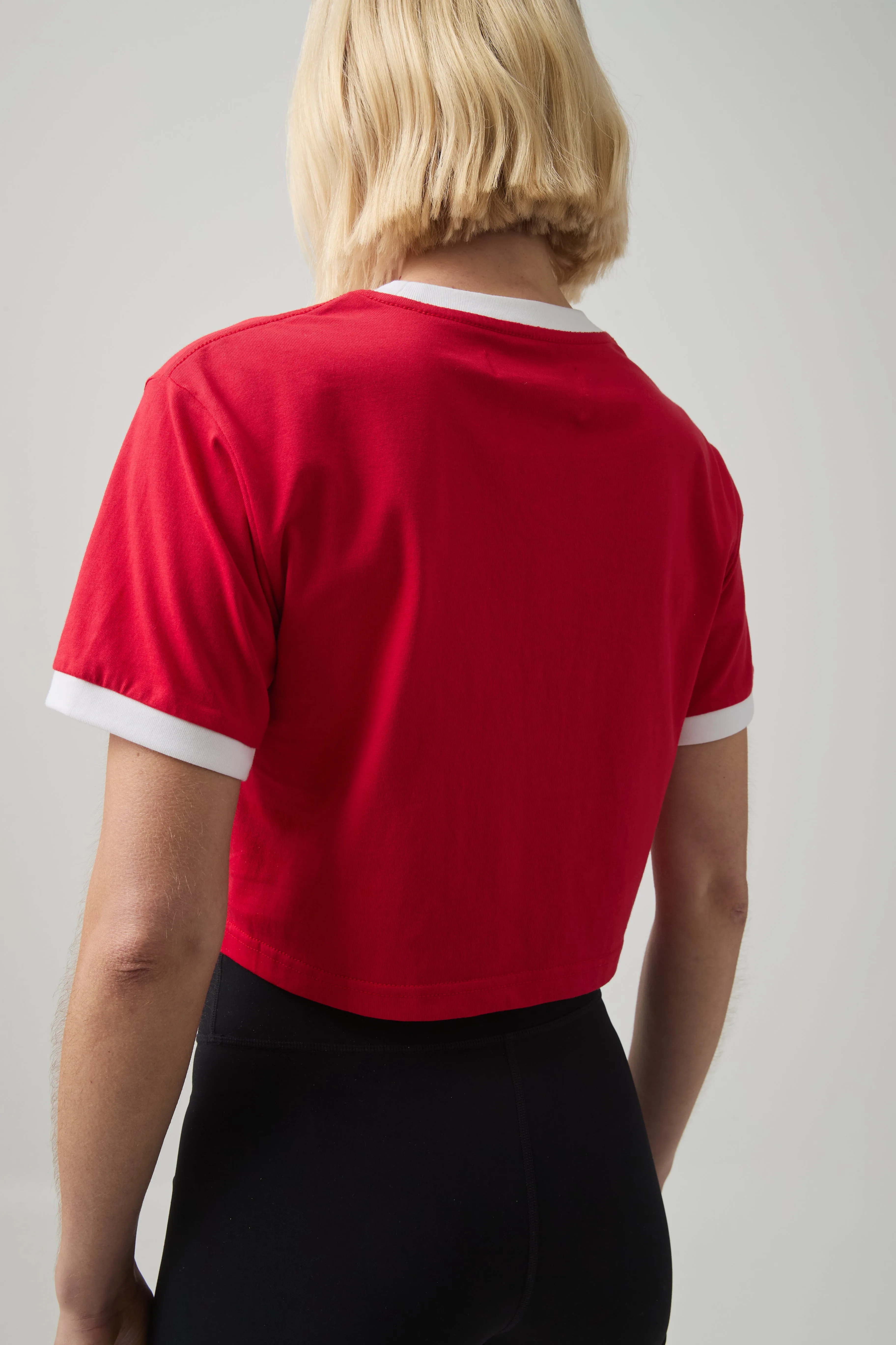 Cropped Contrast Logo Tee 105 sold by Aje product image thumbnail 4