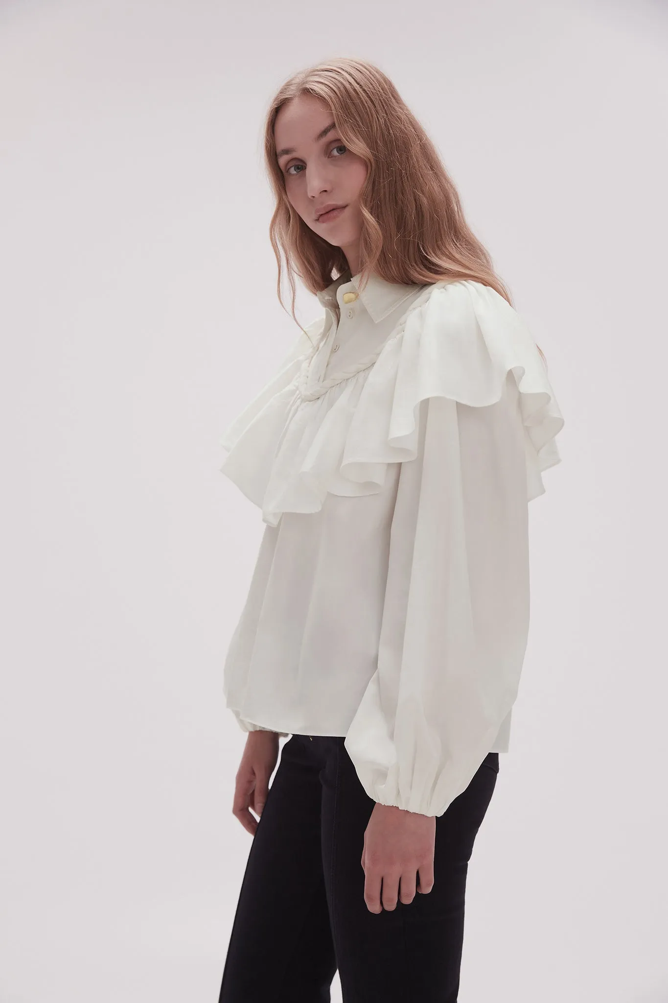 Anne Twisted Flounce Blouse sold by Aje product image thumbnail 5