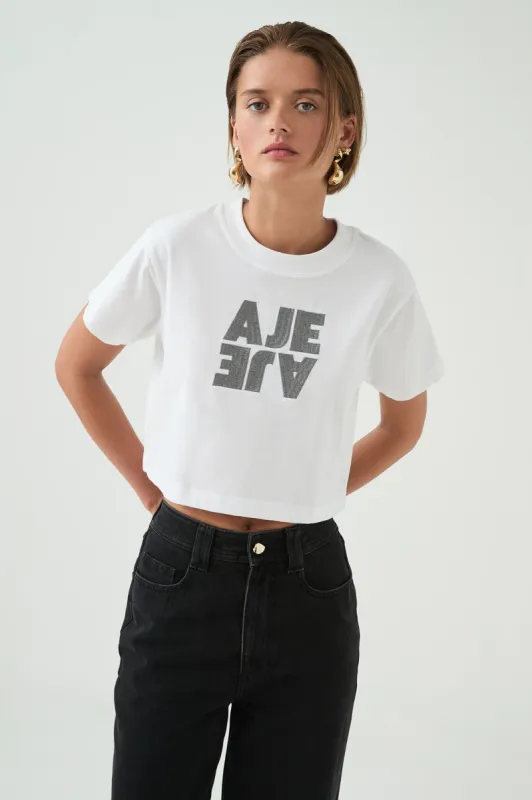 Spark Logo Cropped Tee sold by Aje