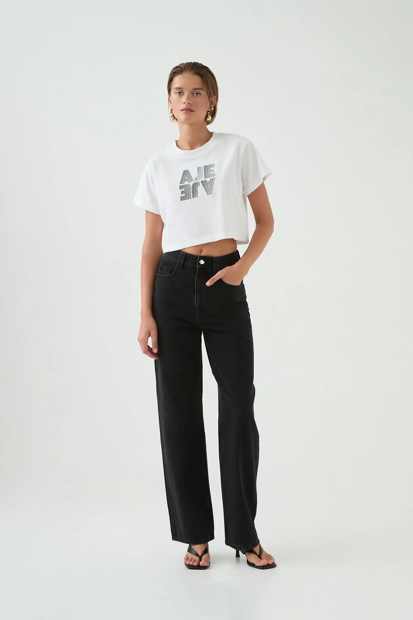 Spark Logo Cropped Tee sold by Aje product image thumbnail 3