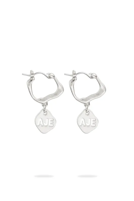 Aje Cutout Drop Hoop Earrings sold by Aje