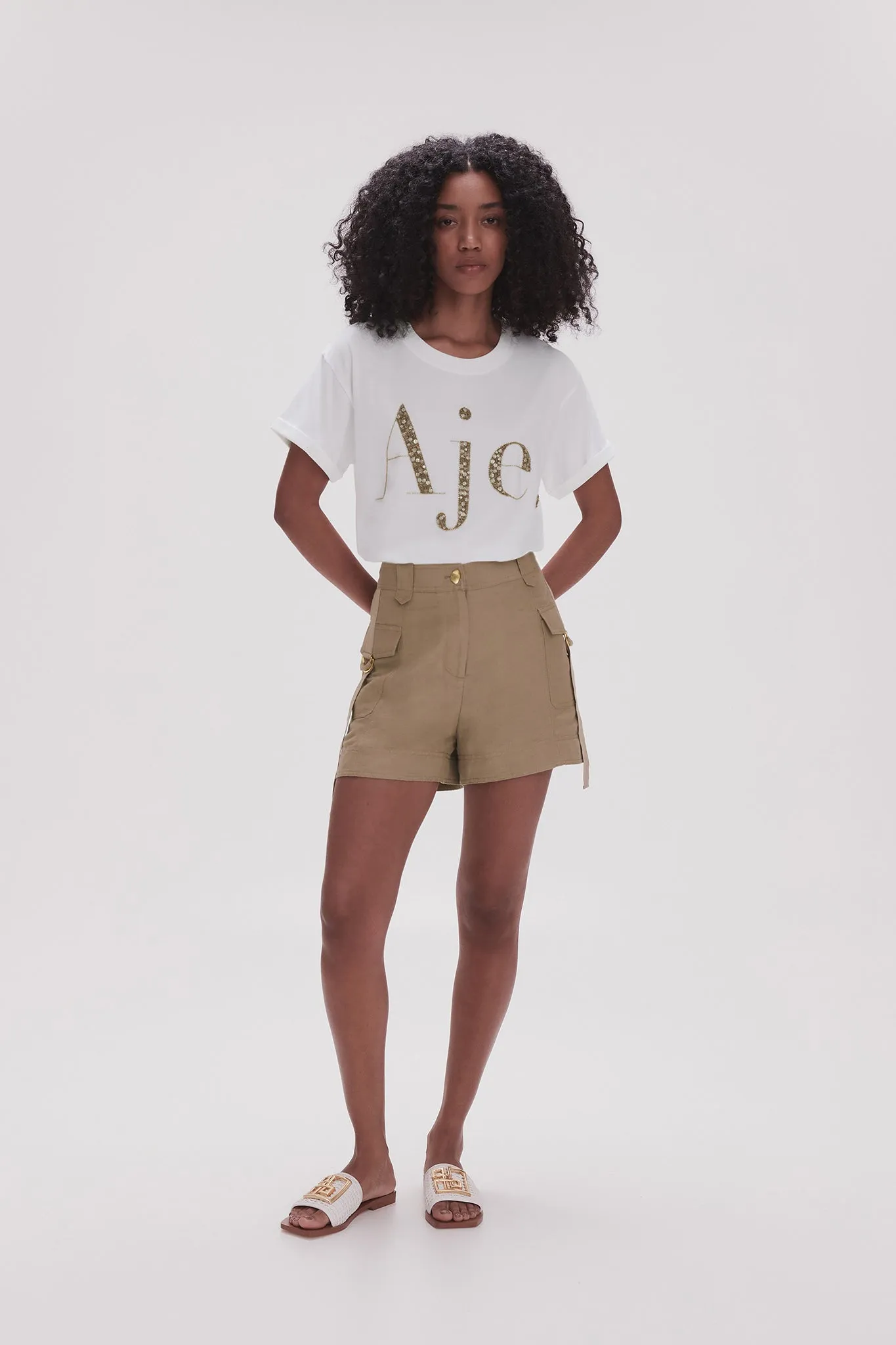 Peggy Embellished Logo Tee sold by Aje product image thumbnail 3