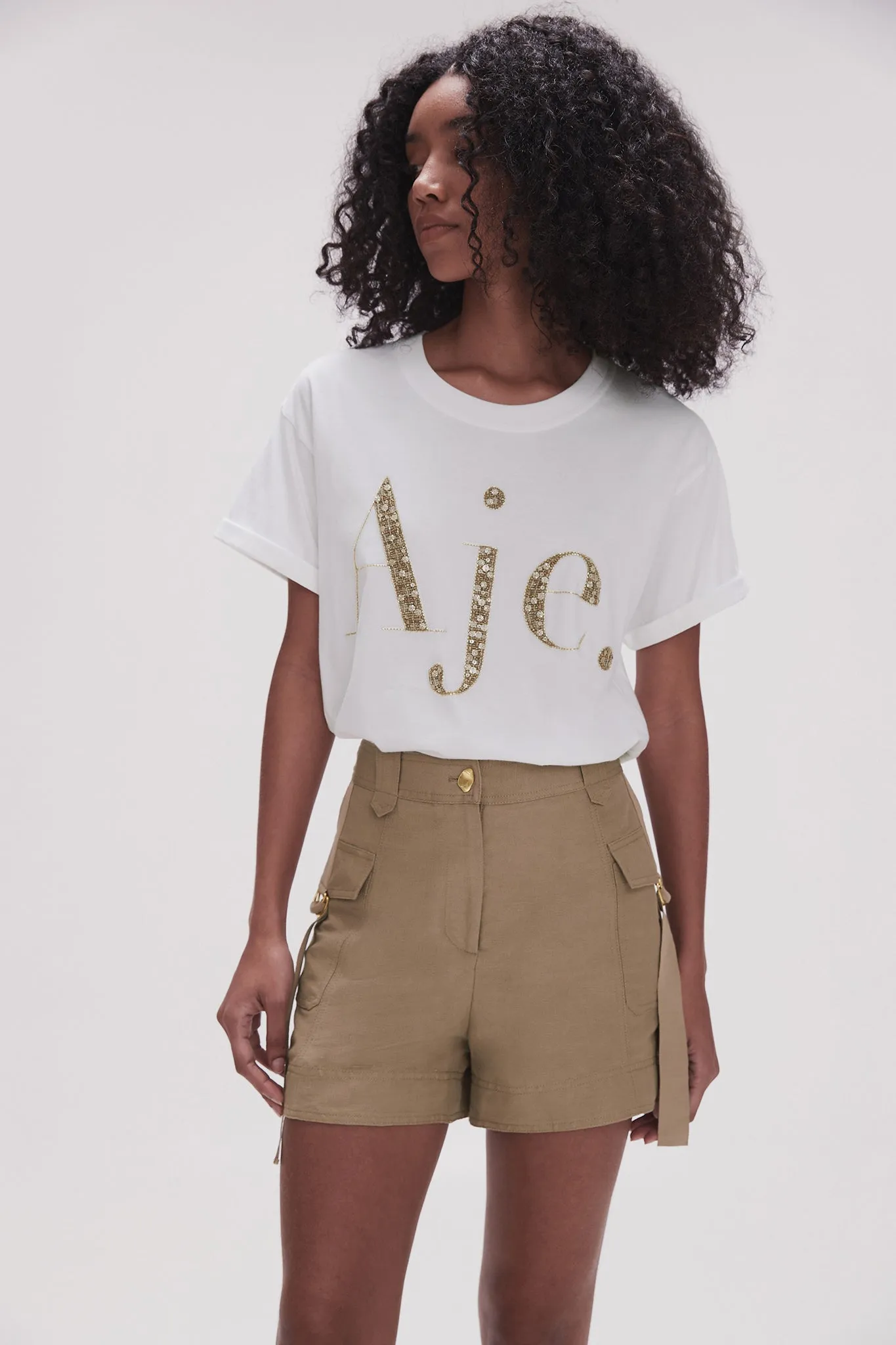 Peggy Embellished Logo Tee sold by Aje product image thumbnail 5