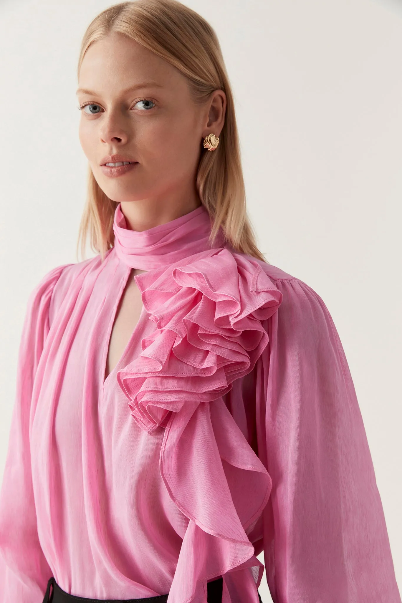 Aura Frilled Tie Blouse sold by Aje product image thumbnail 4