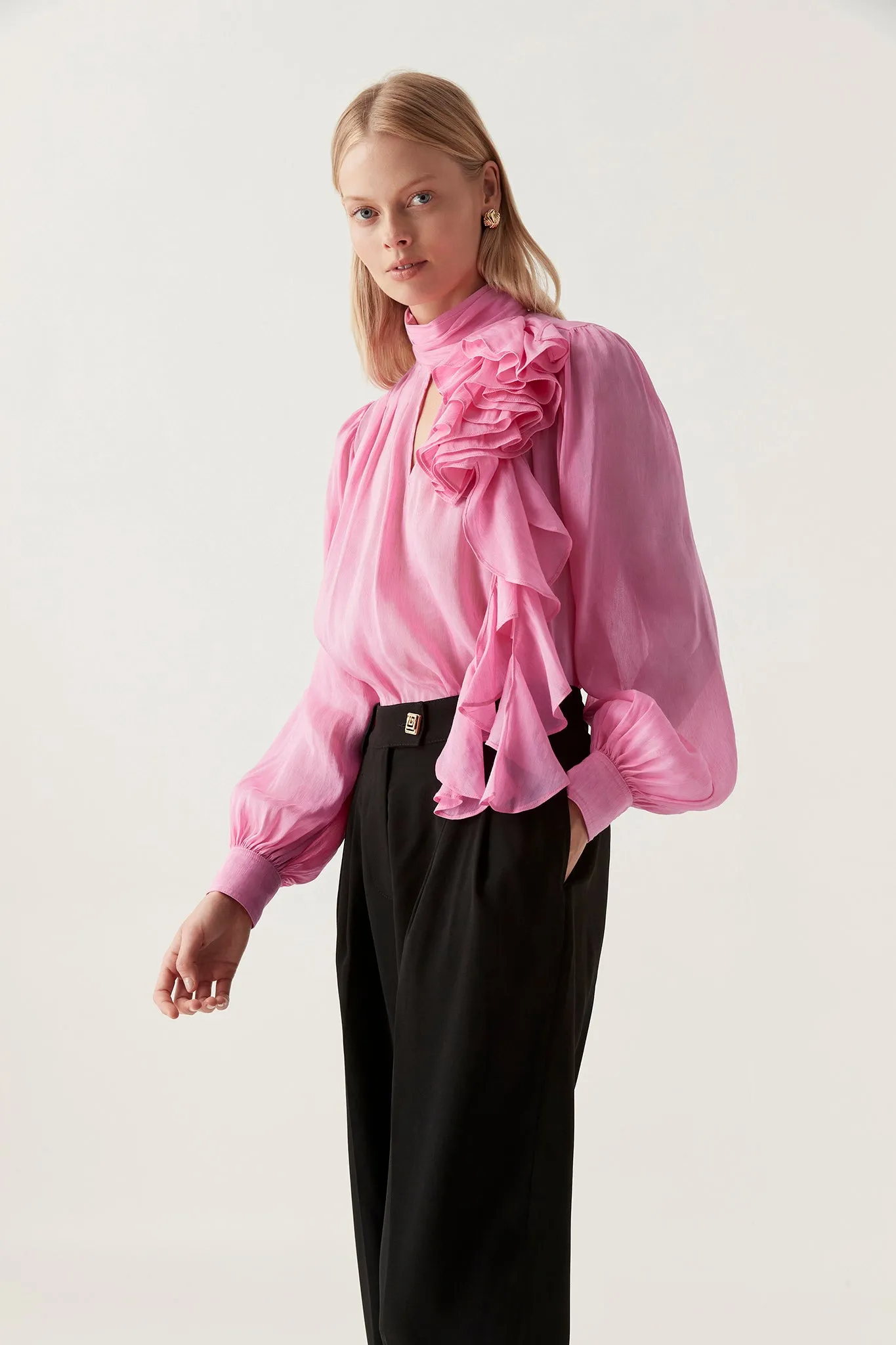 Aura Frilled Tie Blouse sold by Aje product image thumbnail 5