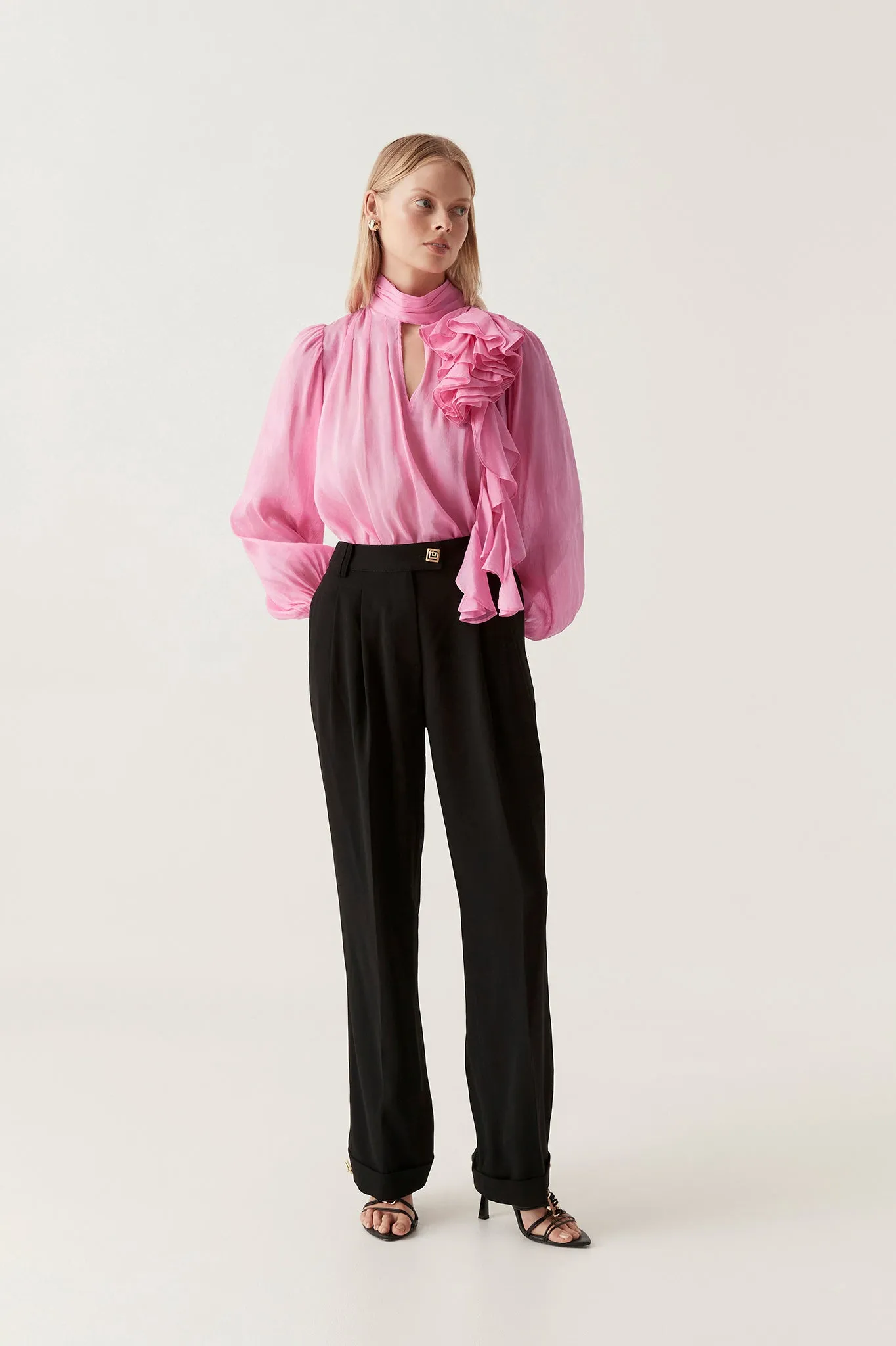 Aura Frilled Tie Blouse sold by Aje product image thumbnail 3