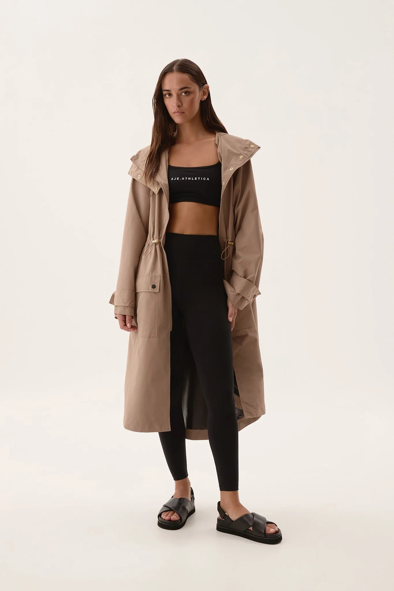 Longline Spray Coat 766 sold by Aje