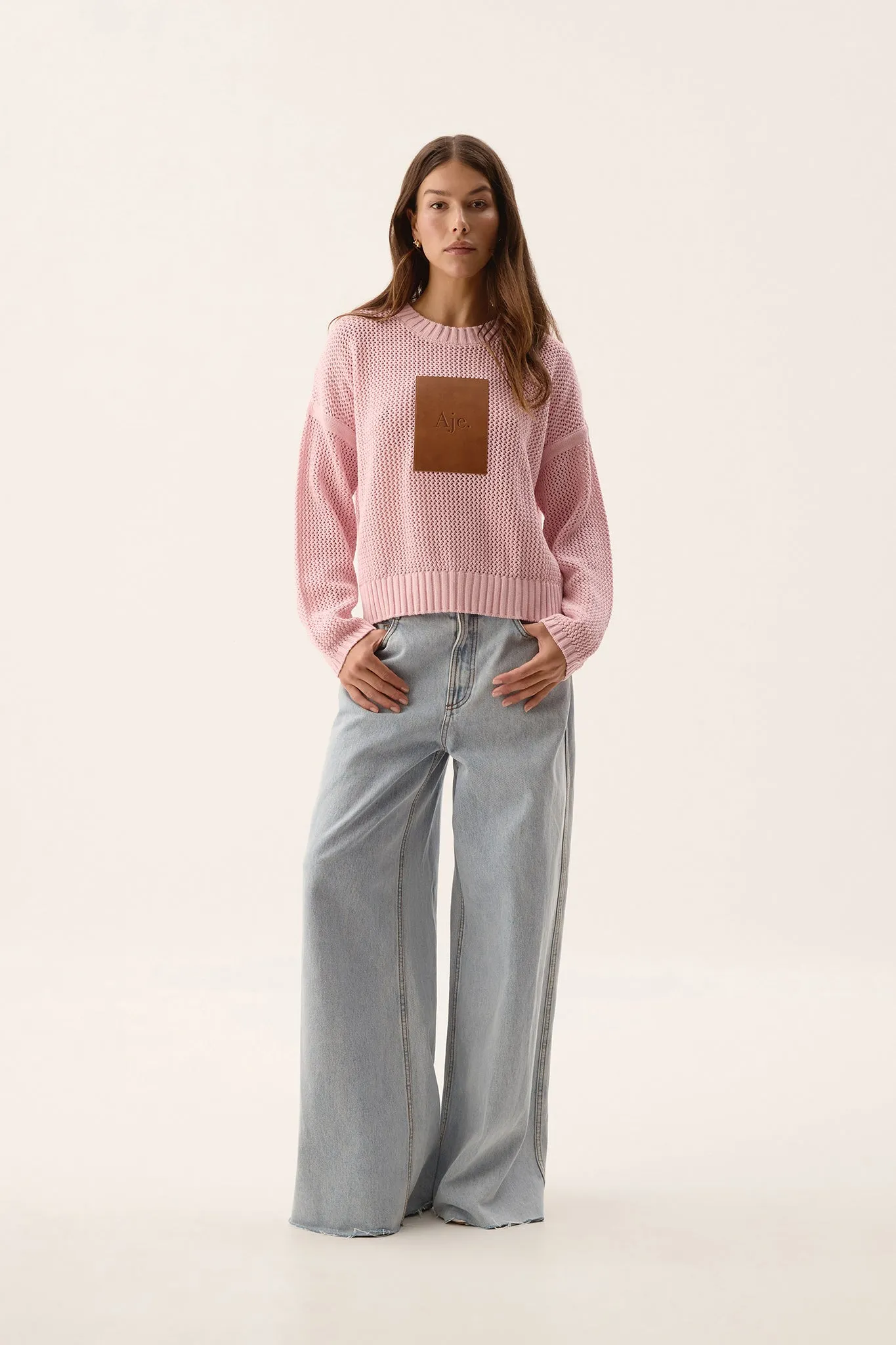 Prima Logo Knit Jumper sold by Aje product image thumbnail 3