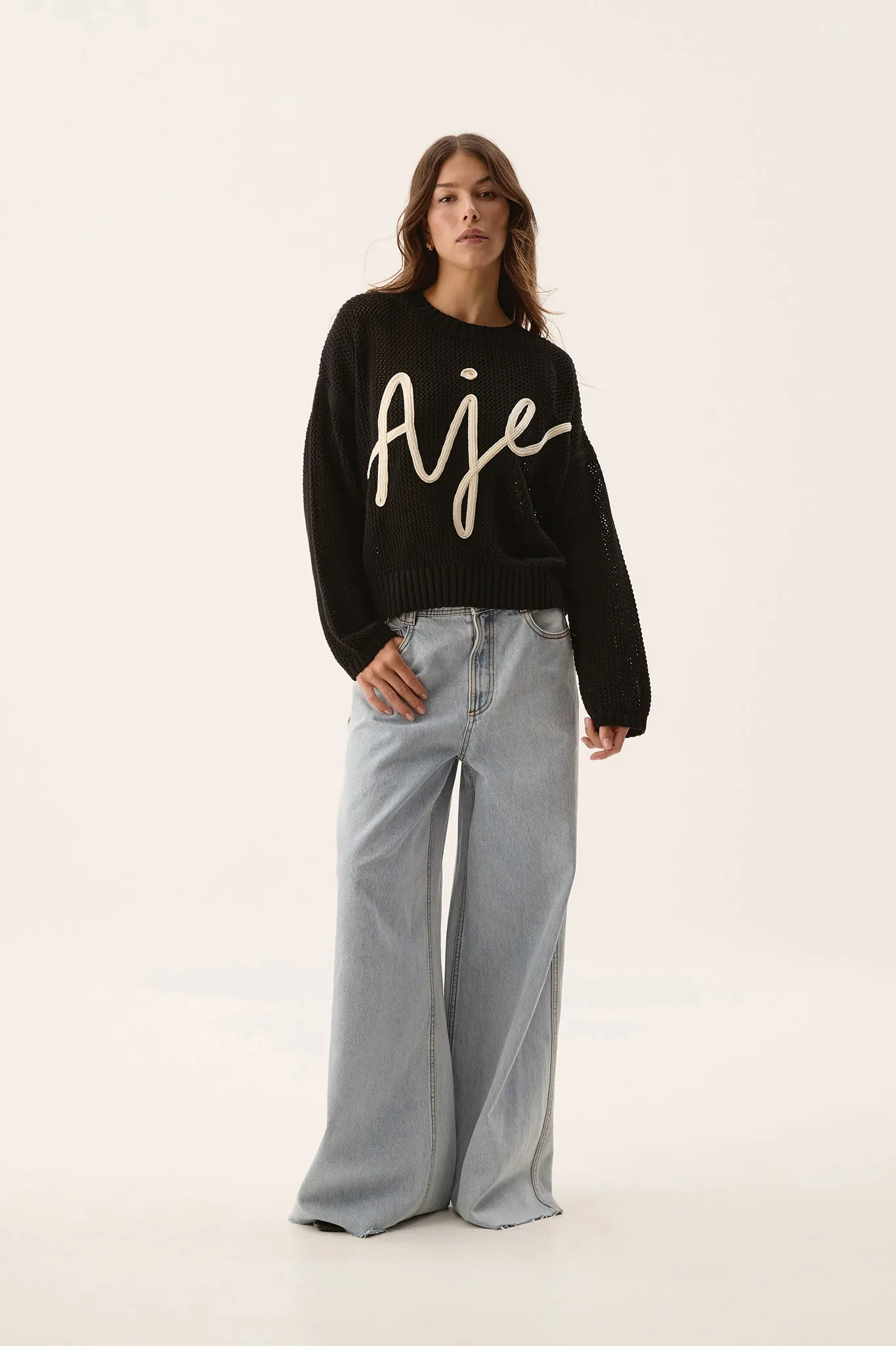 Mural Oversized Logo Jumper sold by Aje product image thumbnail 3