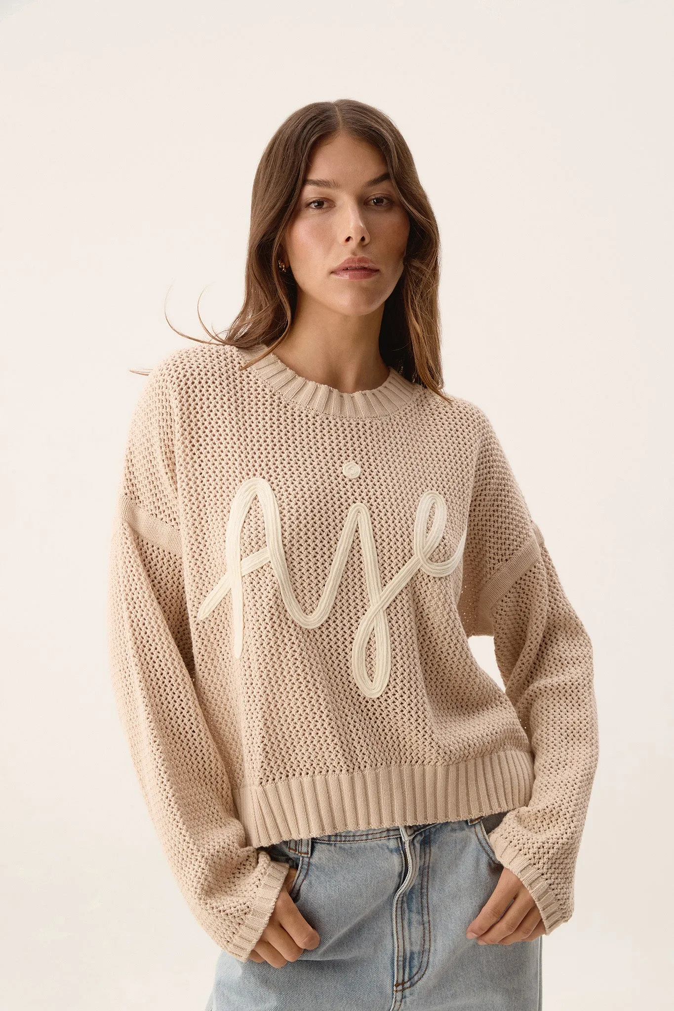 Mural Oversized Logo Jumper sold by Aje product image thumbnail 4