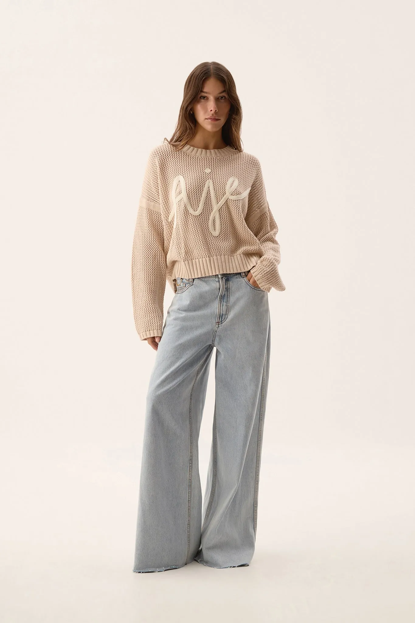 Mural Oversized Logo Jumper sold by Aje product image thumbnail 3