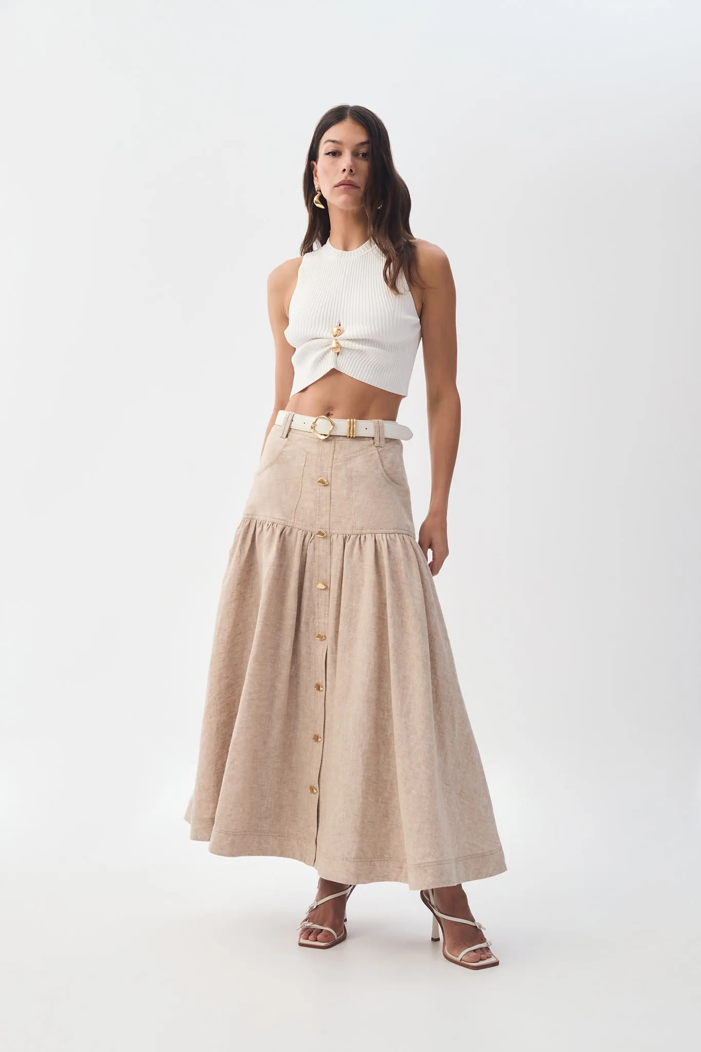 Morgan Midi Skirt sold by Aje