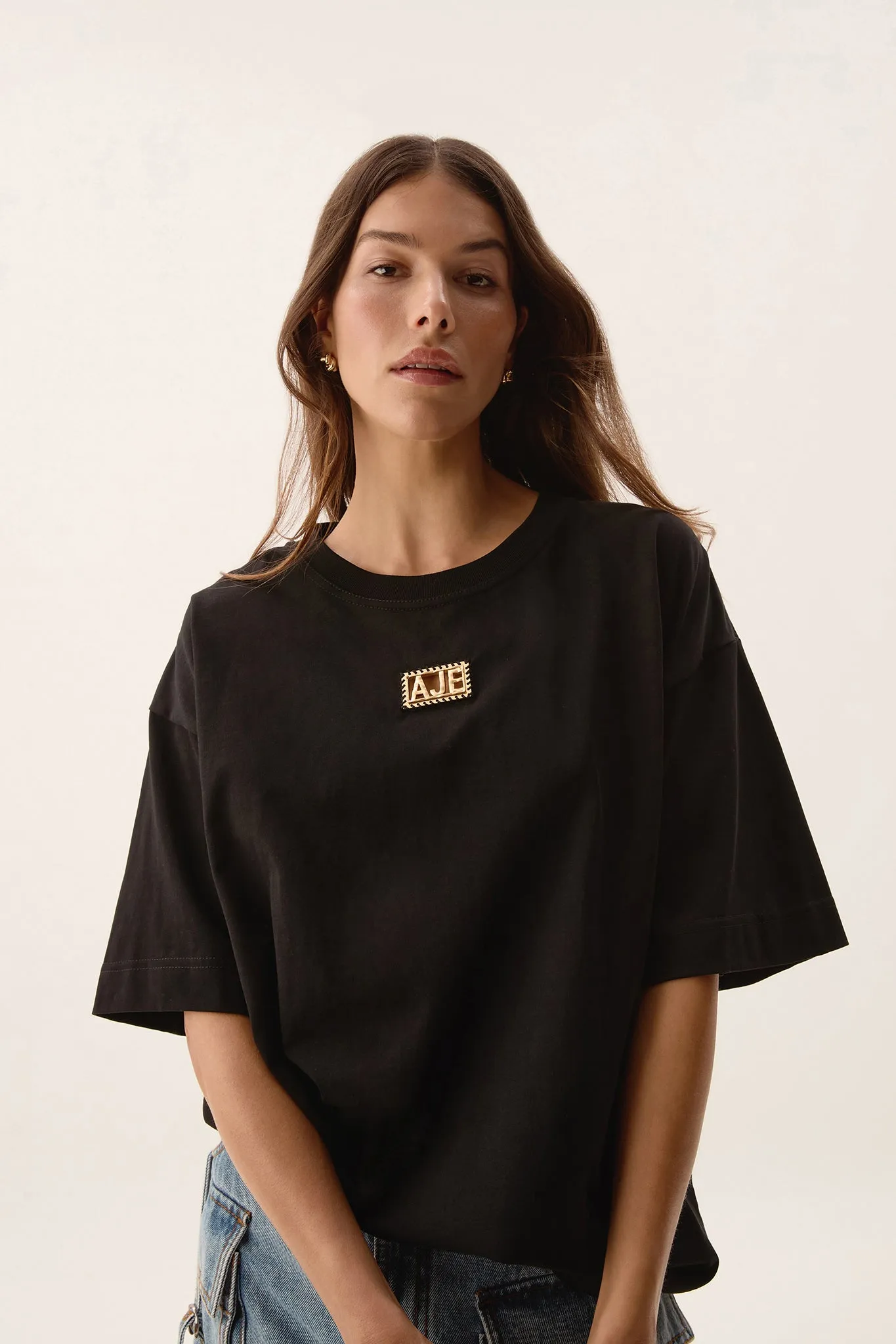 Leia Logo Oversized Tee sold by Aje