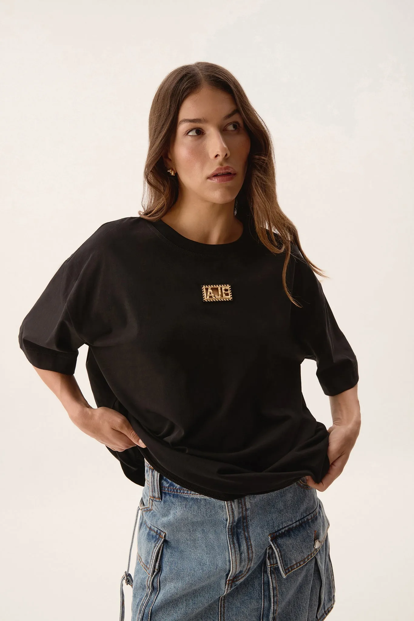 Leia Logo Oversized Tee sold by Aje product image thumbnail 4