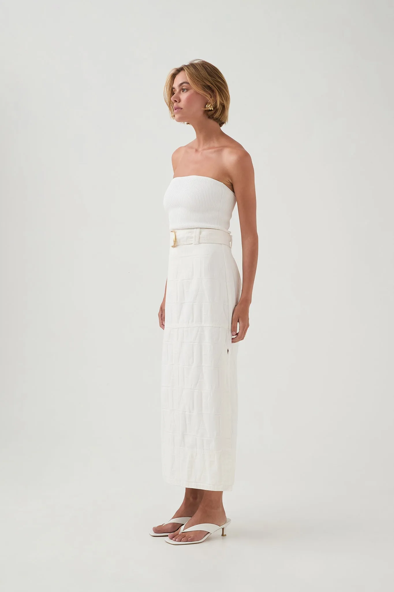 Helm Denim Midi Skirt sold by Aje product image thumbnail 5
