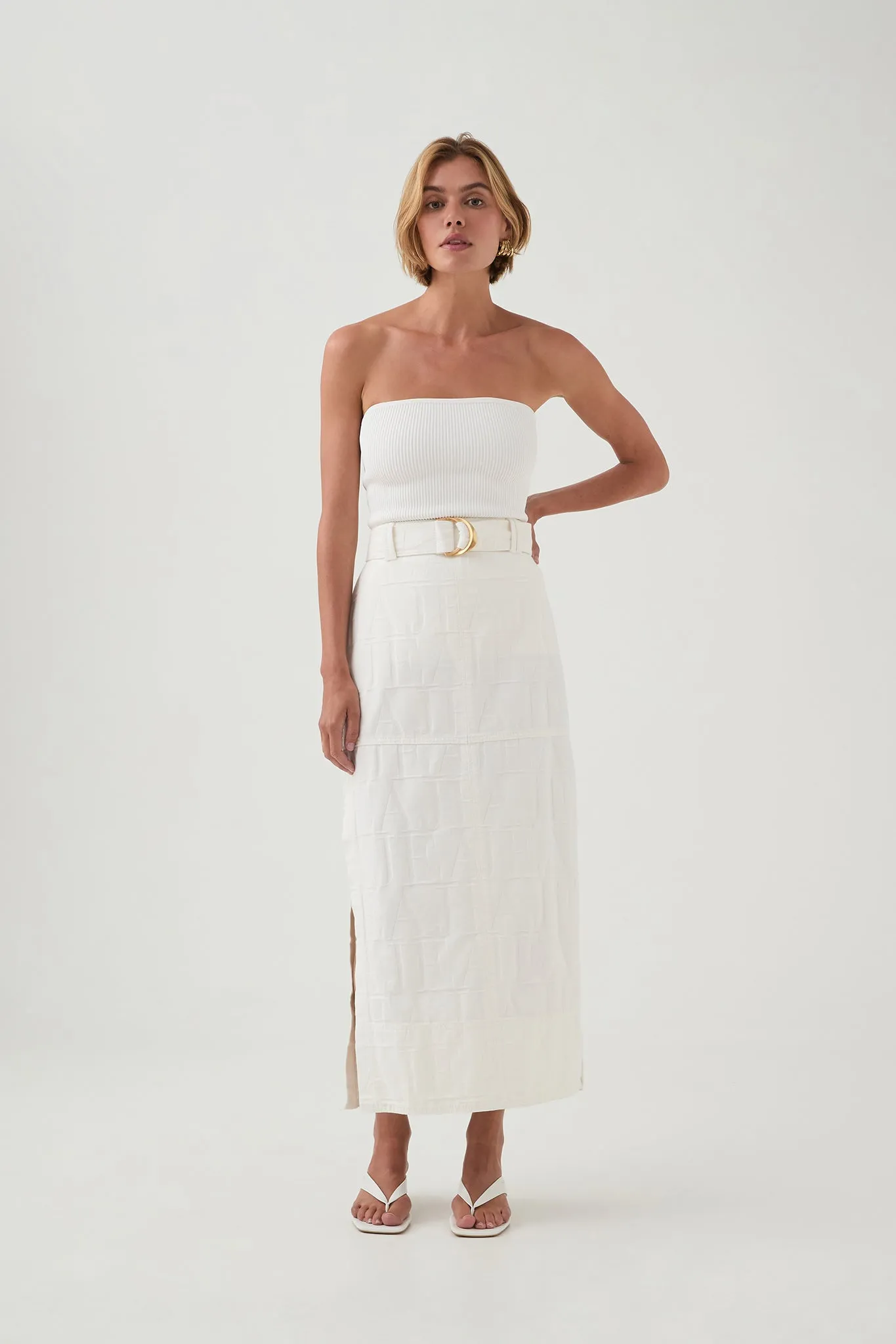 Helm Denim Midi Skirt sold by Aje product image thumbnail 3