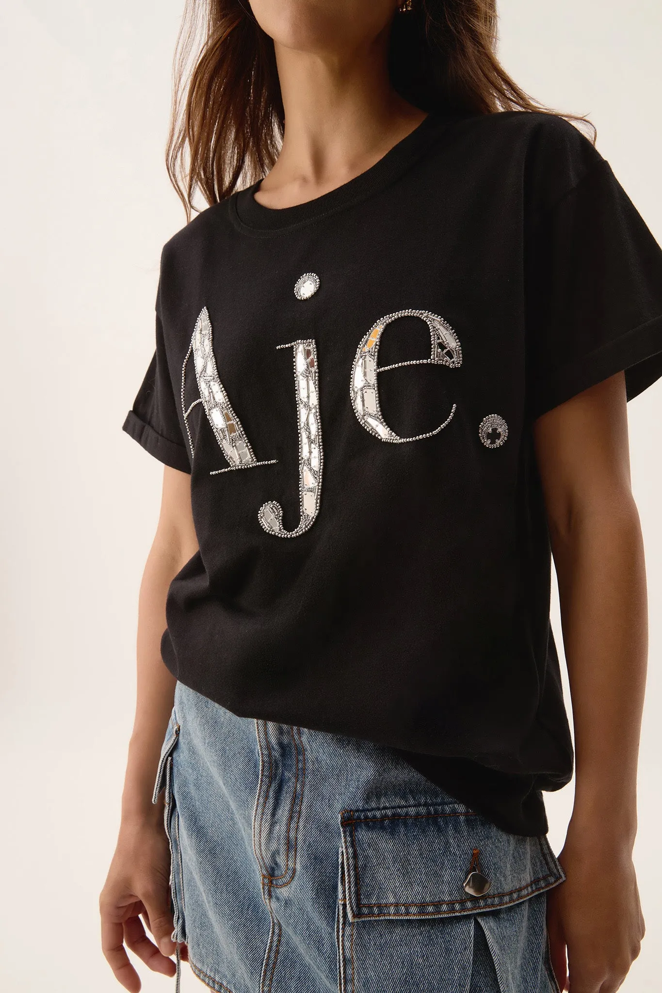 Glider Embellished Logo Tee sold by Aje product image thumbnail 3