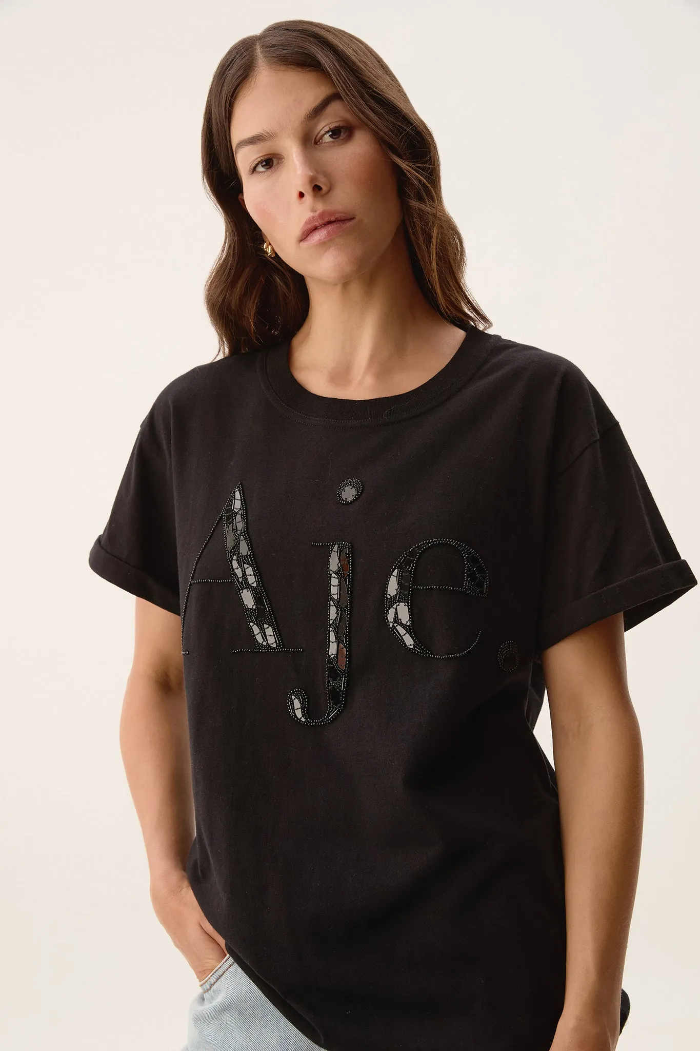 Glider Embellished Logo Tee sold by Aje product image thumbnail 3