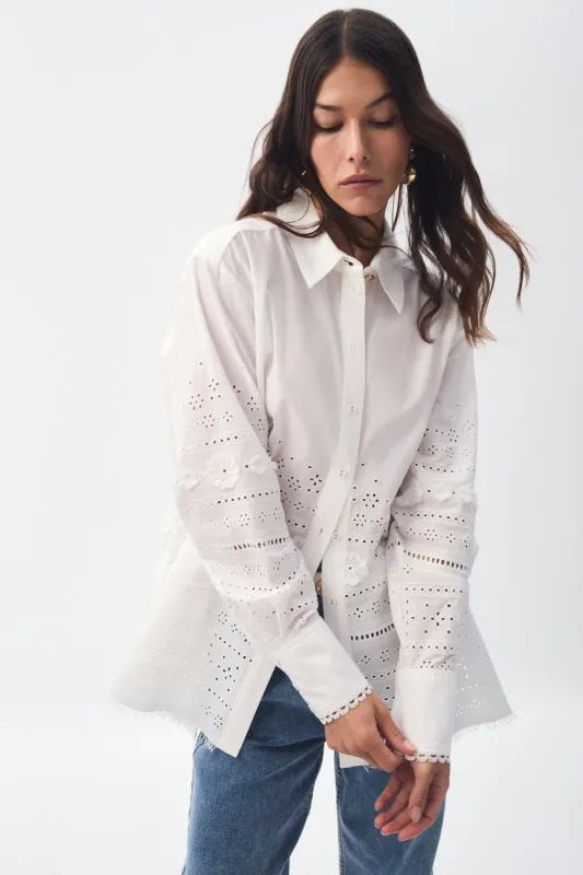 Cloud Embroidered Shirt sold by Aje