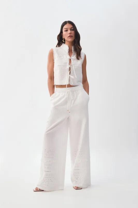 Cloud Embroidered Pant sold by Aje