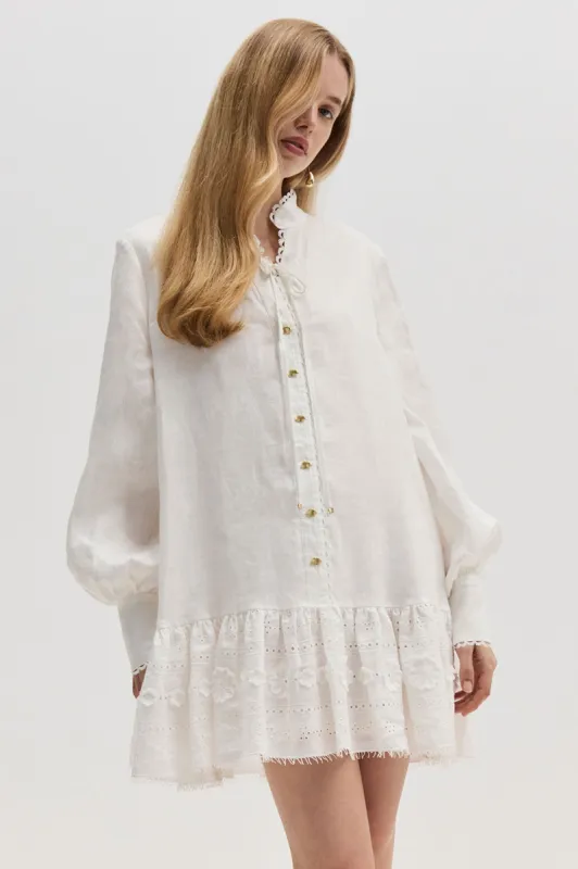 Cloud Embroidered Dress sold by Aje