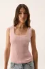Bronte Scoop Neck Rib Tank sold by Aje
