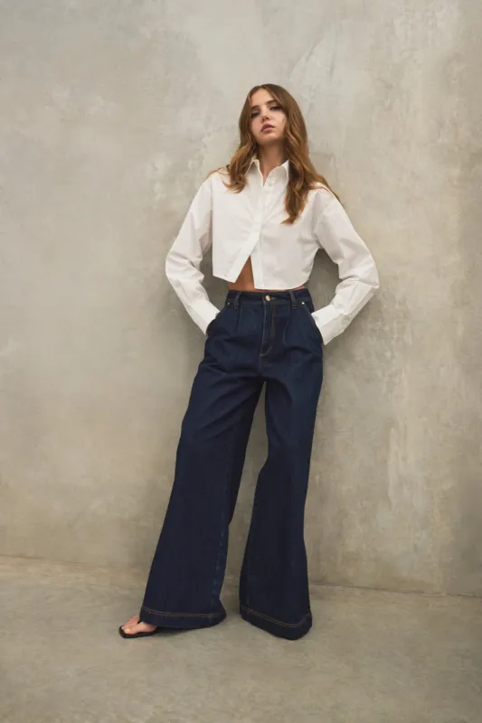 Junee Tailored Denim Pant sold by Aje