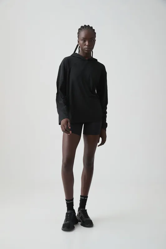Panelled Merino Long Sleeve Hoodie 450 sold by Aje