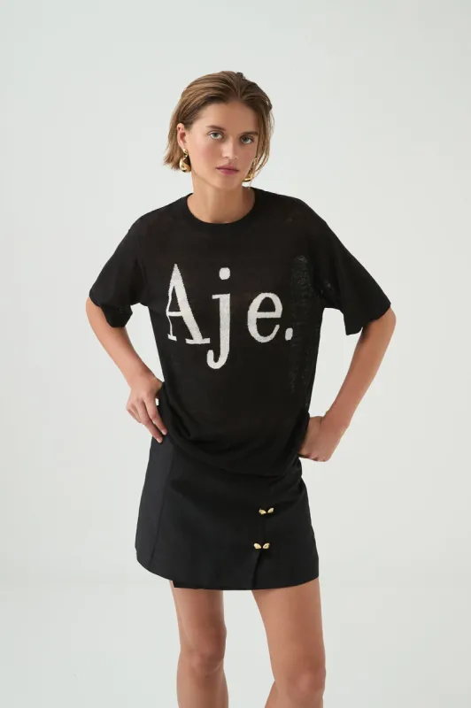 Fascinations Logo Knit Tee sold by Aje