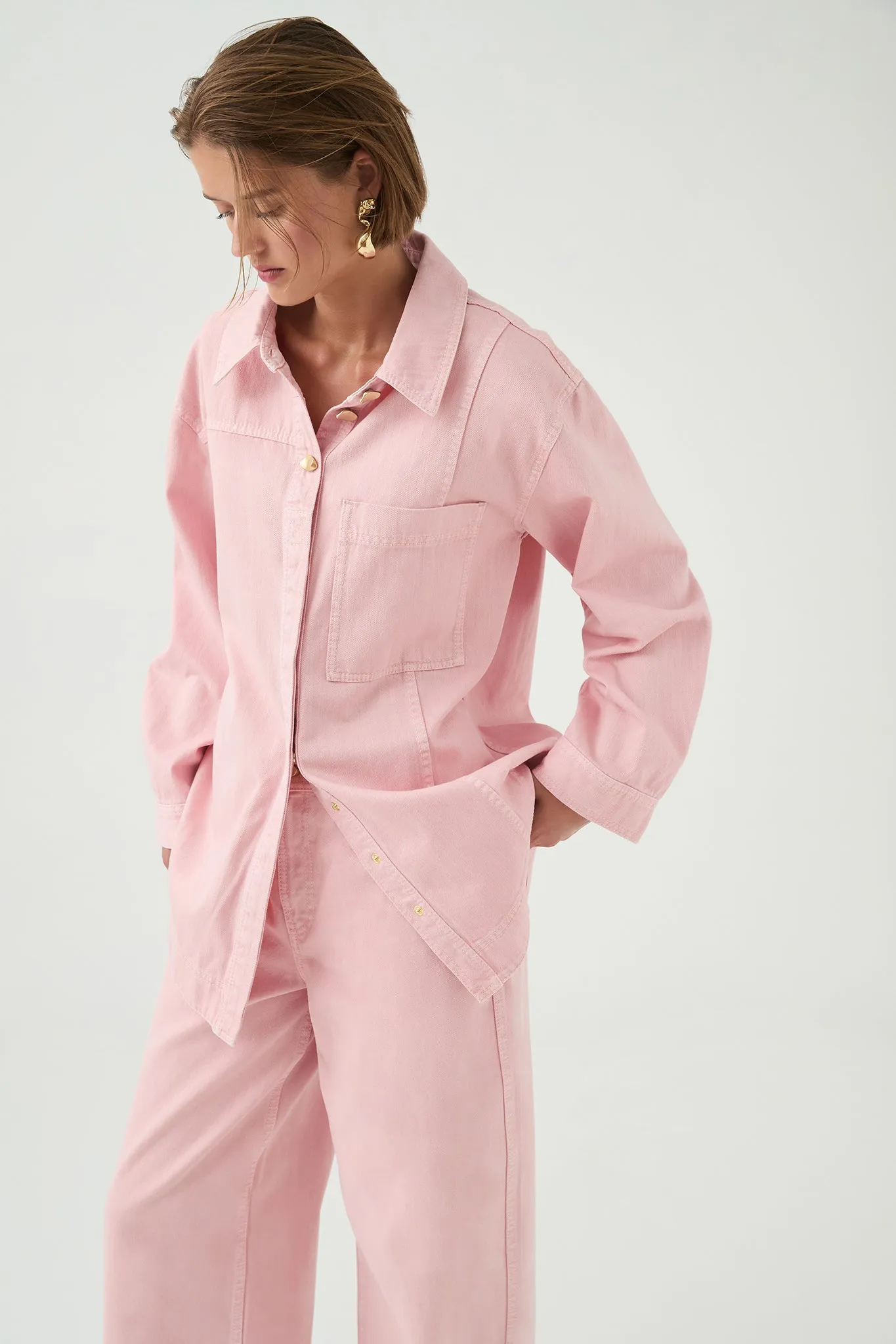 Ayden Denim Top sold by Aje