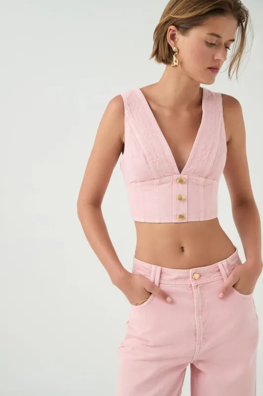 Ayden Denim Bralette Top sold by Aje