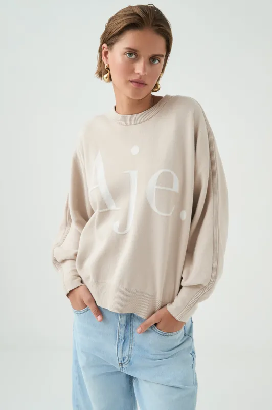 Arden Logo Knit sold by Aje