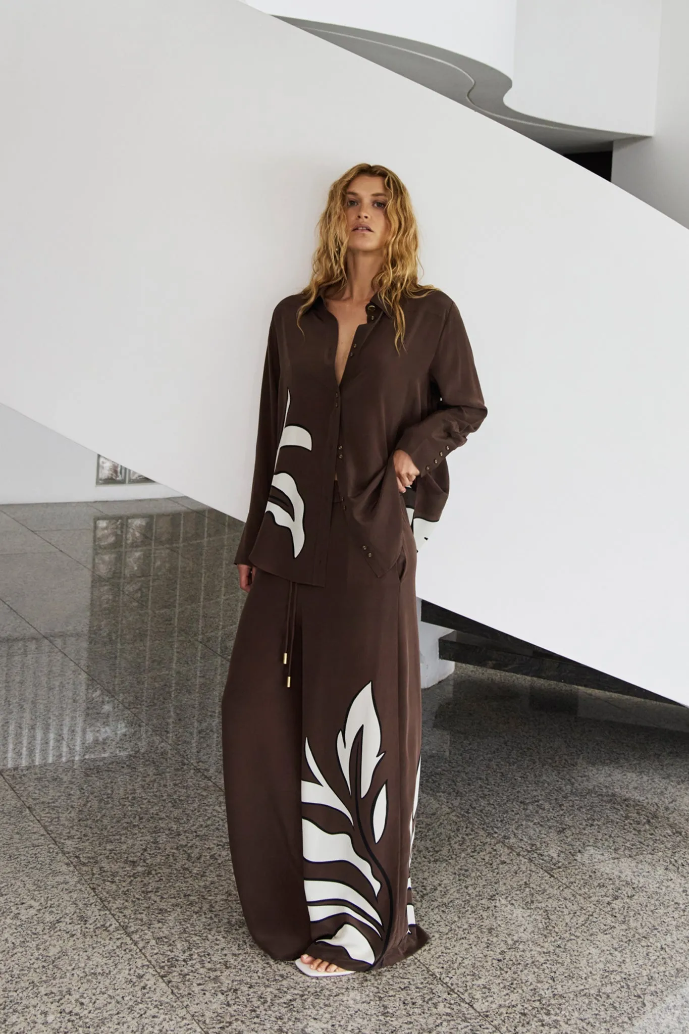 Planetary Silk Oversized Shirt sold by Aje