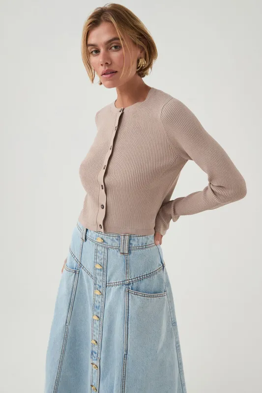 Deia Cropped Knit Cardigan sold by Aje