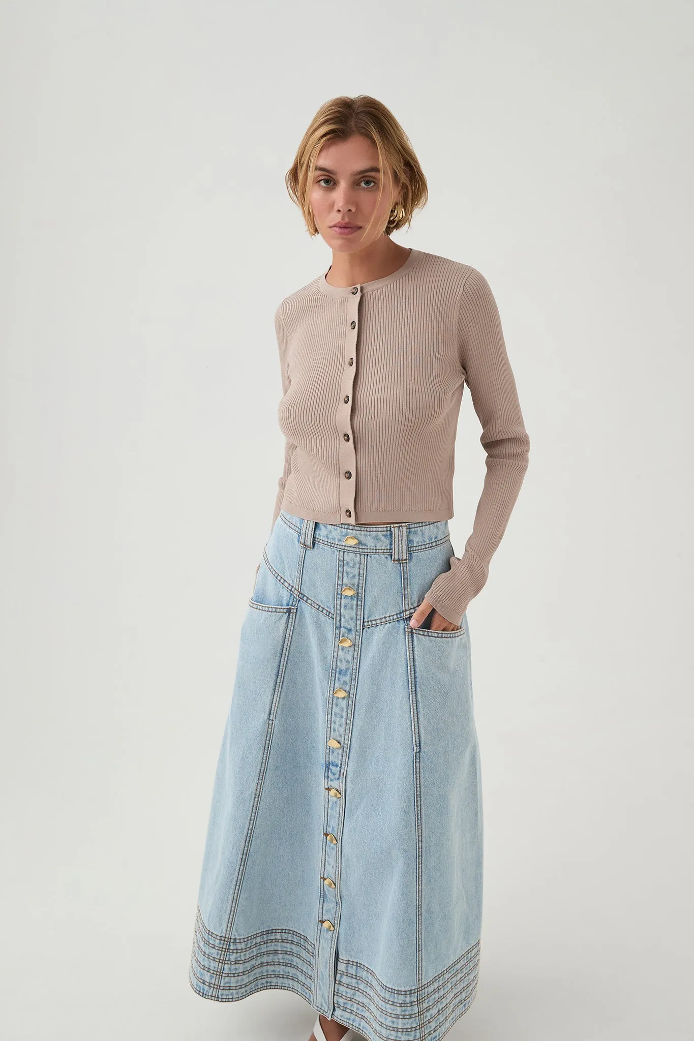 Deia Cropped Knit Cardigan sold by Aje product image thumbnail 5