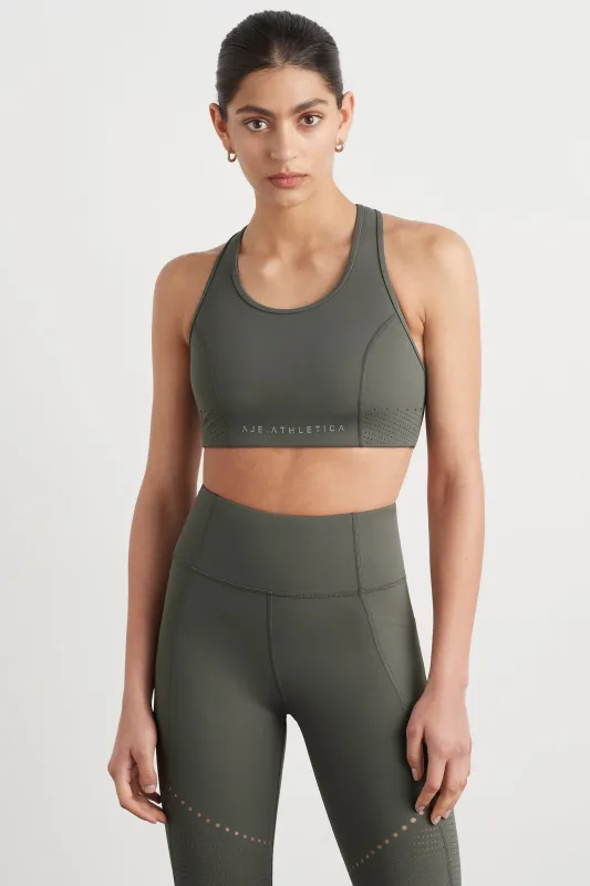 Perforated Racer Sports Bra 339 sold by Aje