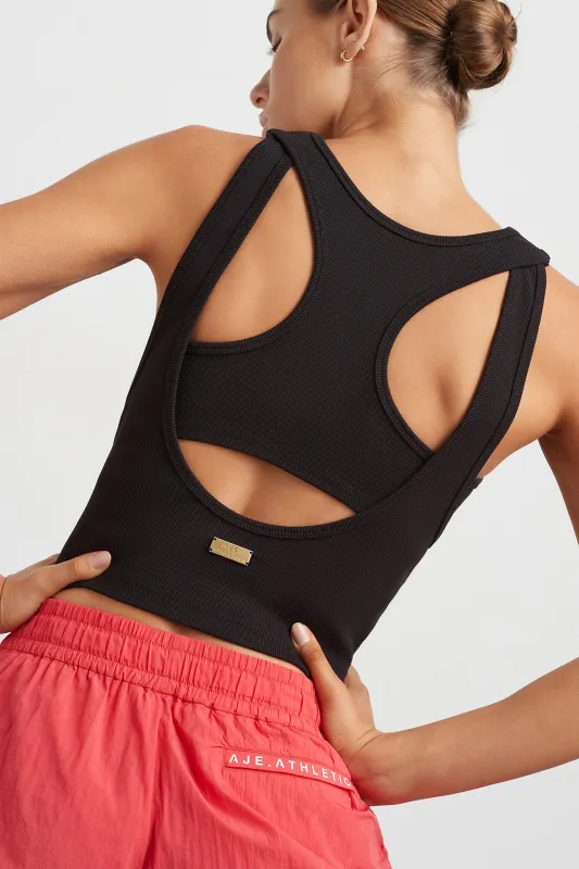 Interlock Ribbed Crop Tank 142 sold by Aje