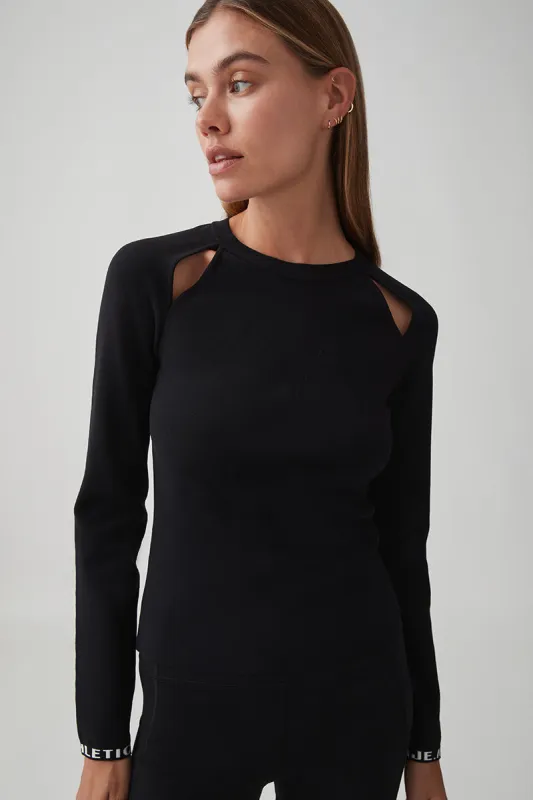 Knitted Long Sleeve Panelled Top 447 sold by Aje