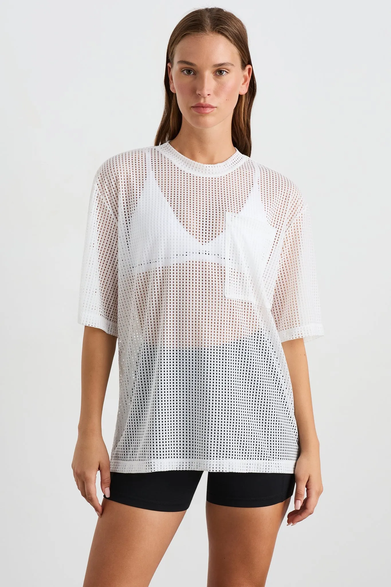 Mesh Oversized Tee 197 sold by Aje