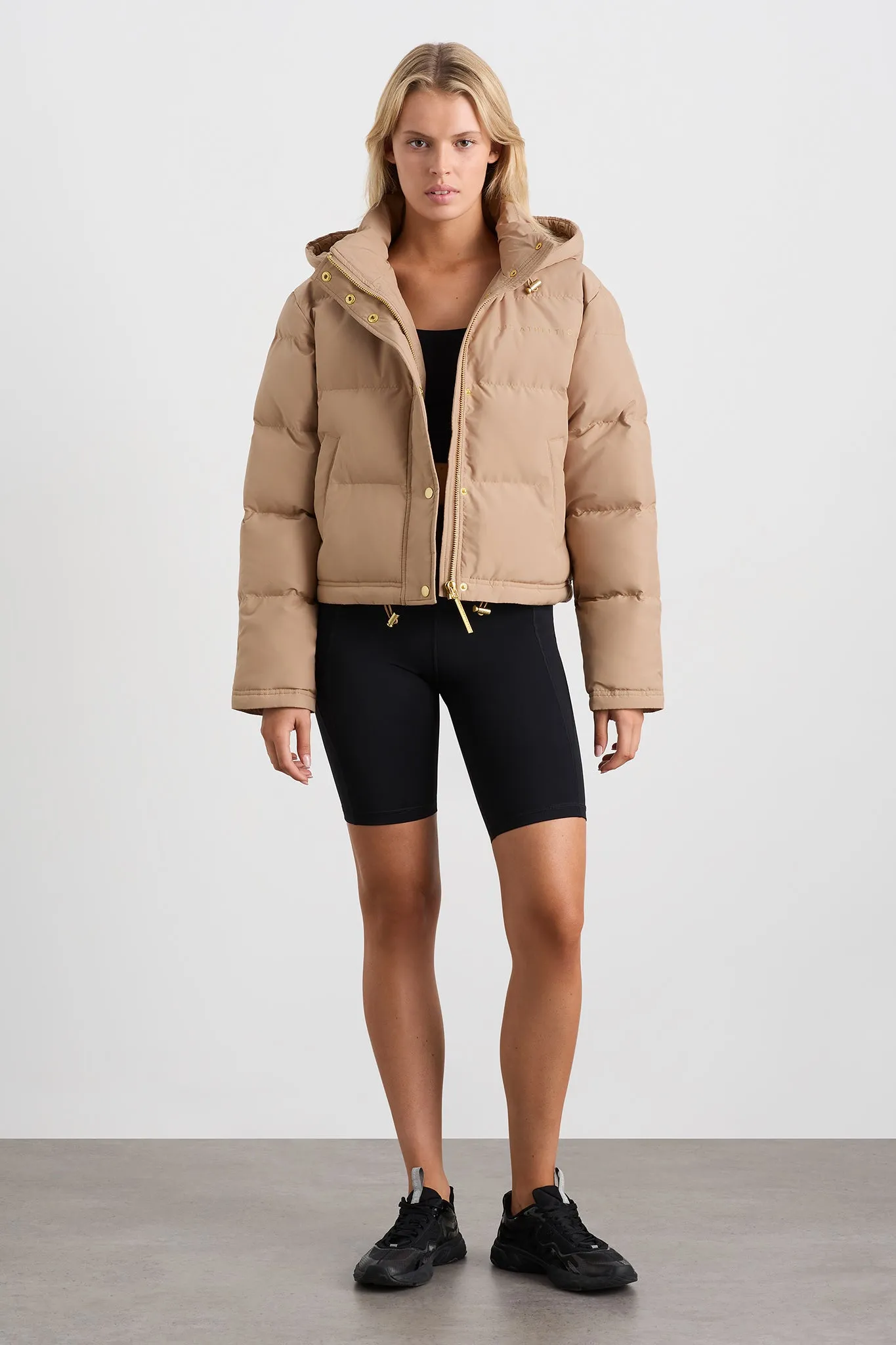 Cropped Signature Logo Hooded Puffer 711 sold by Aje product image thumbnail 3