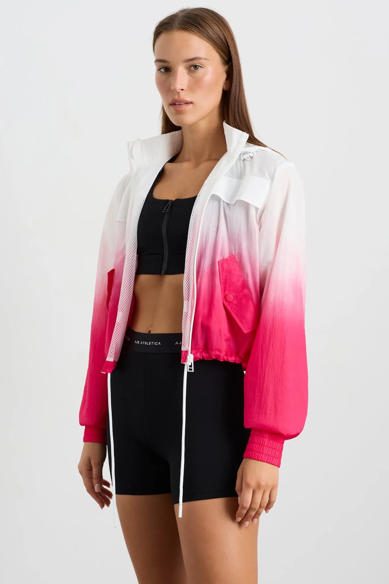 Ombre Hooded Spray Jacket 716 sold by Aje