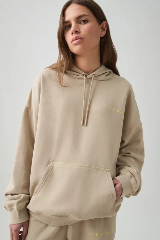 Embossed Hoodie 411 sold by Aje