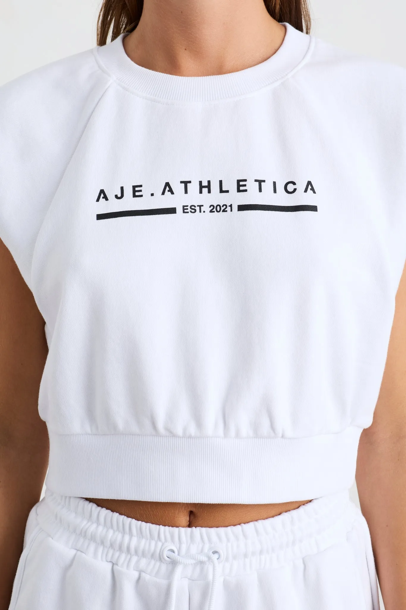 Cropped Sleeveless Terry Tank 146 sold by Aje product image thumbnail 4