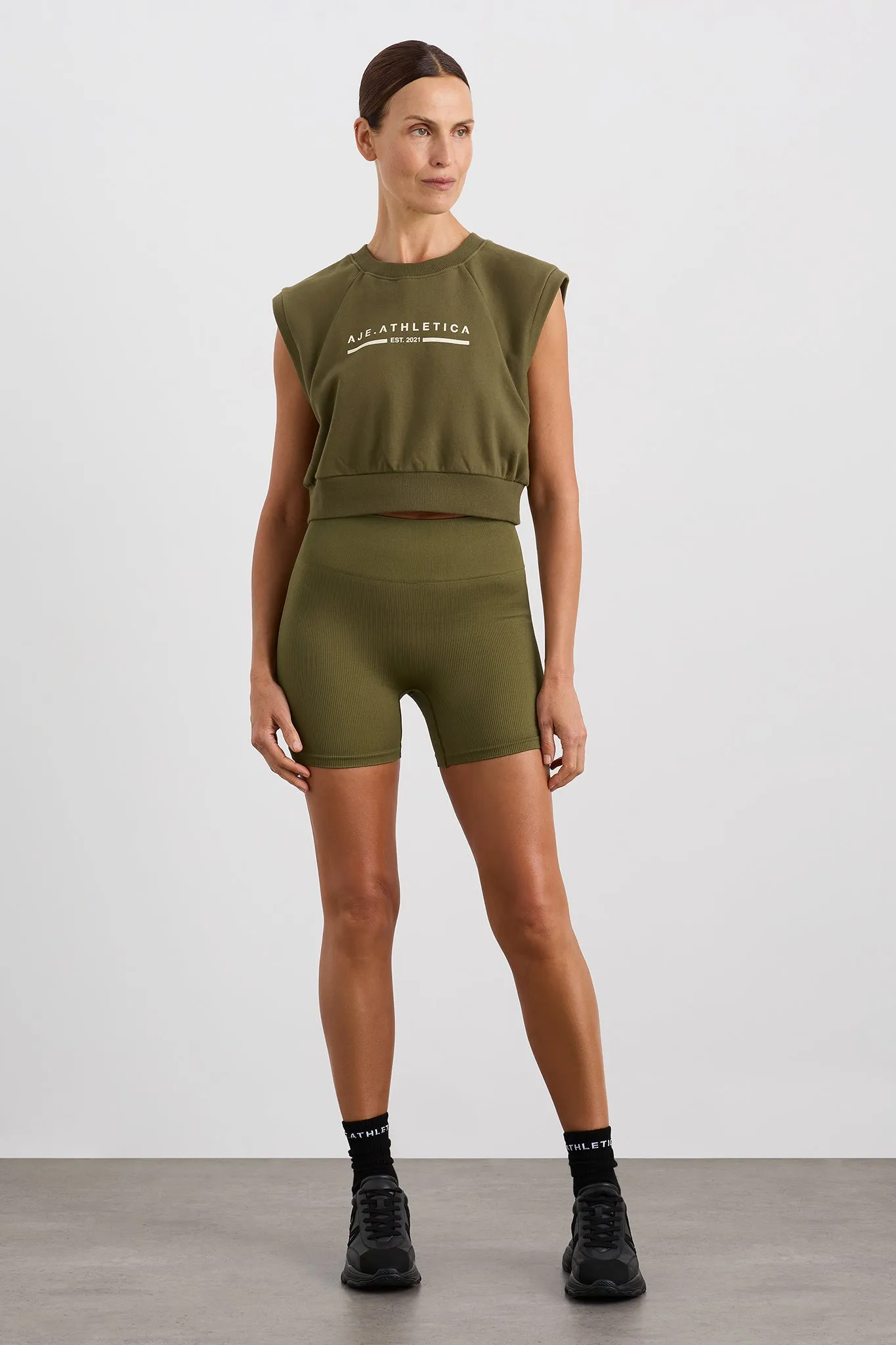 Cropped Sleeveless Terry Tank 146 sold by Aje product image thumbnail 3