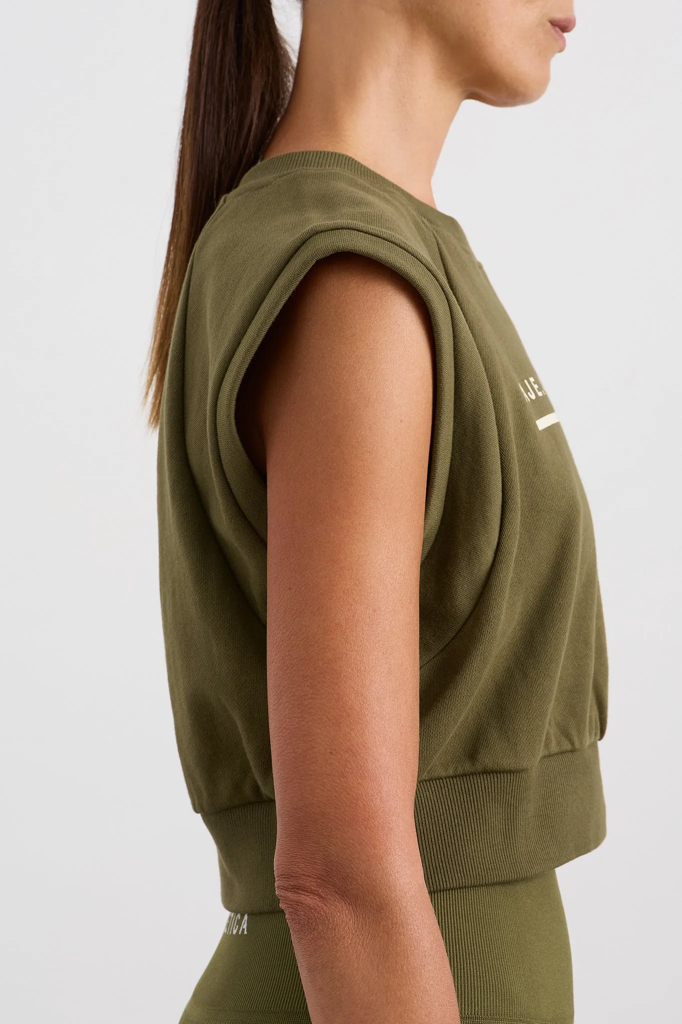 Cropped Sleeveless Terry Tank 146 sold by Aje product image thumbnail 4