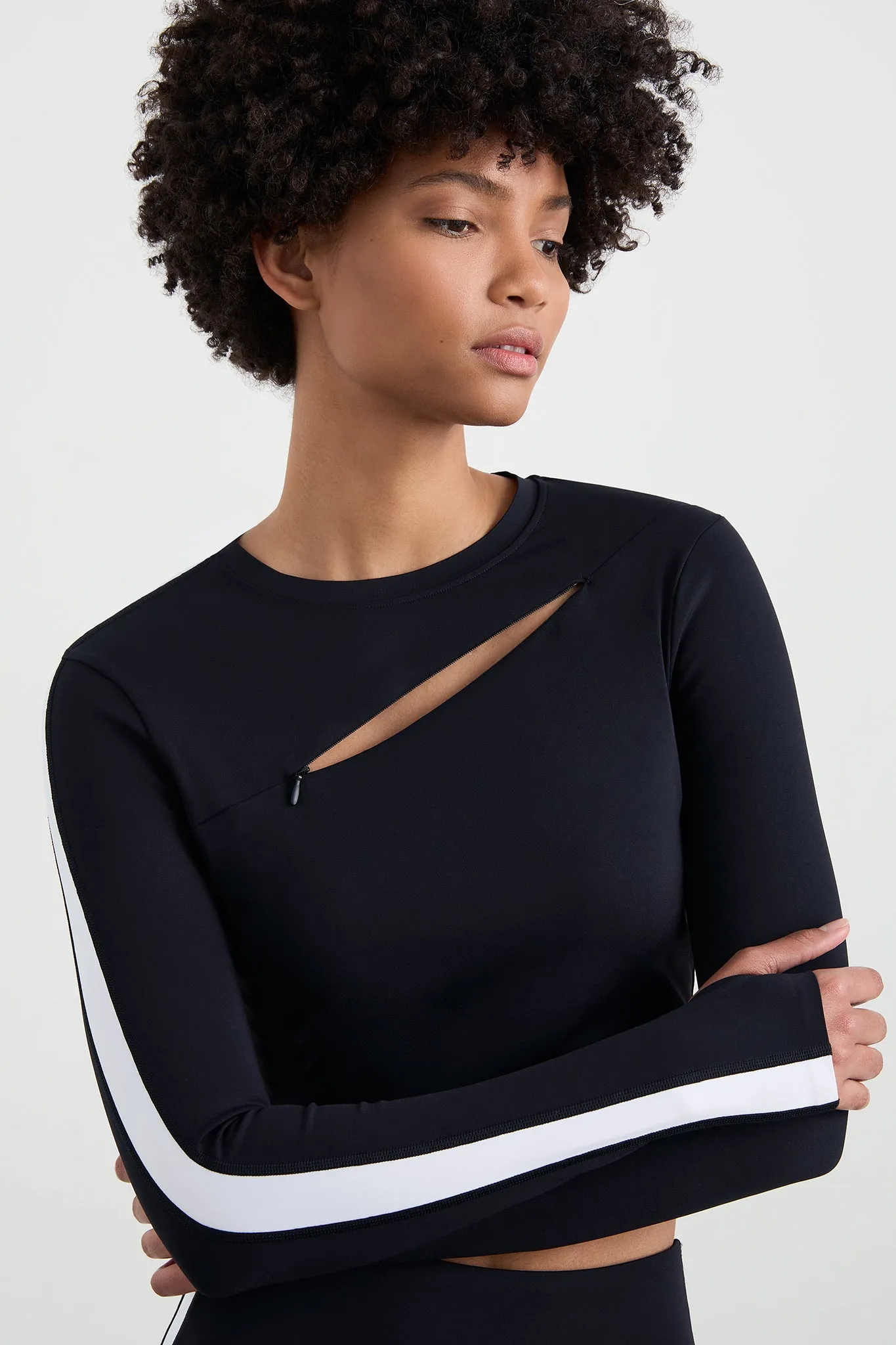 Contrast Long Sleeve Crop Top 389 sold by Aje product image thumbnail 4