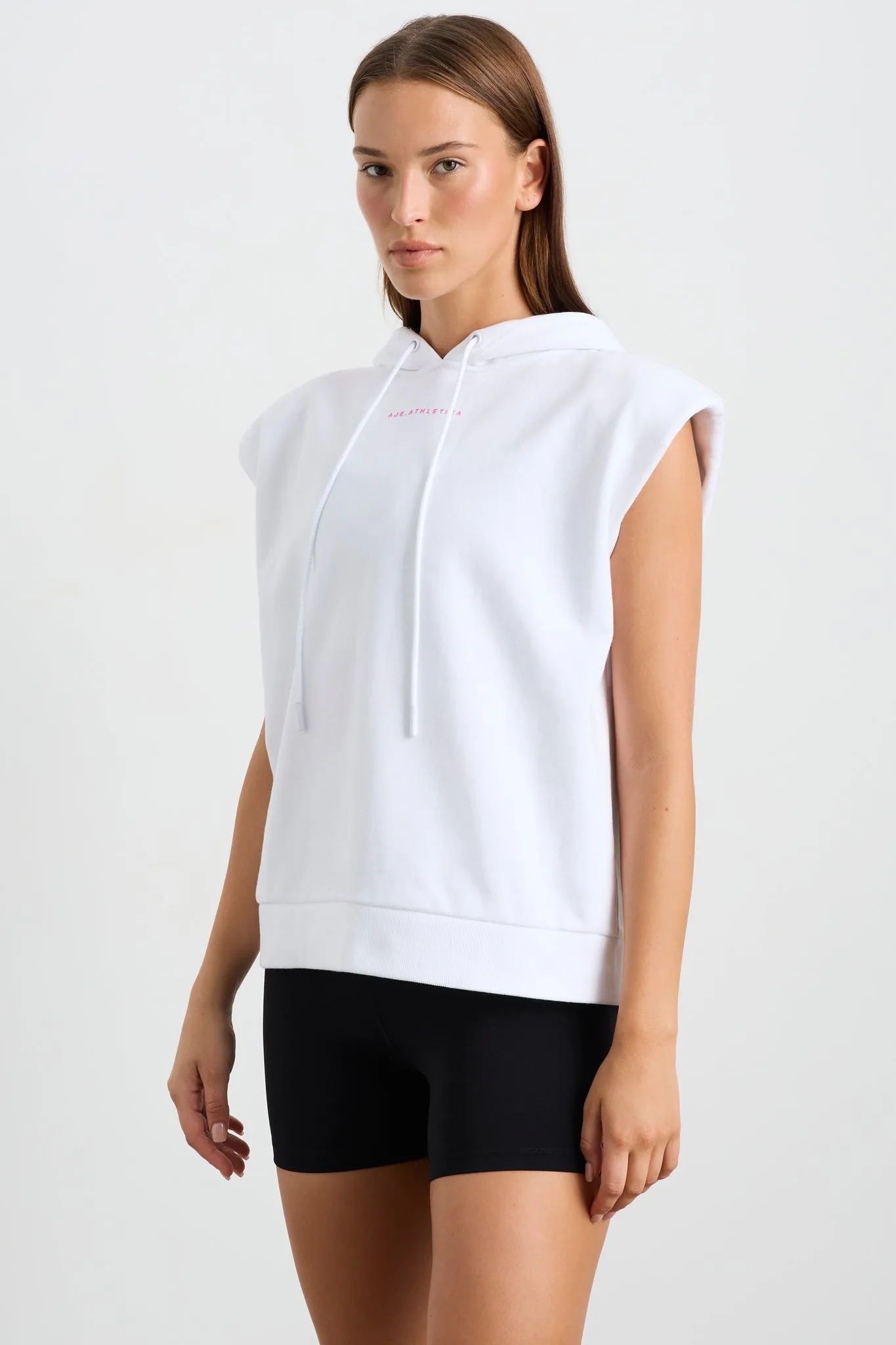 Sleeveless Logo Hoodie 402 sold by Aje