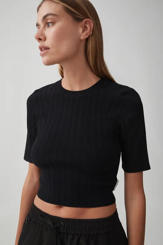 Ribbed Knit Fitted Tee 195 sold by Aje